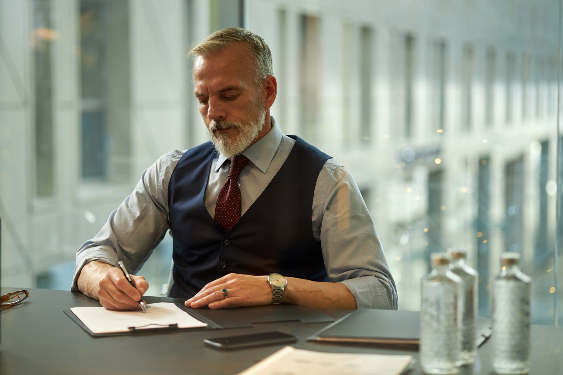 Signing an approval document