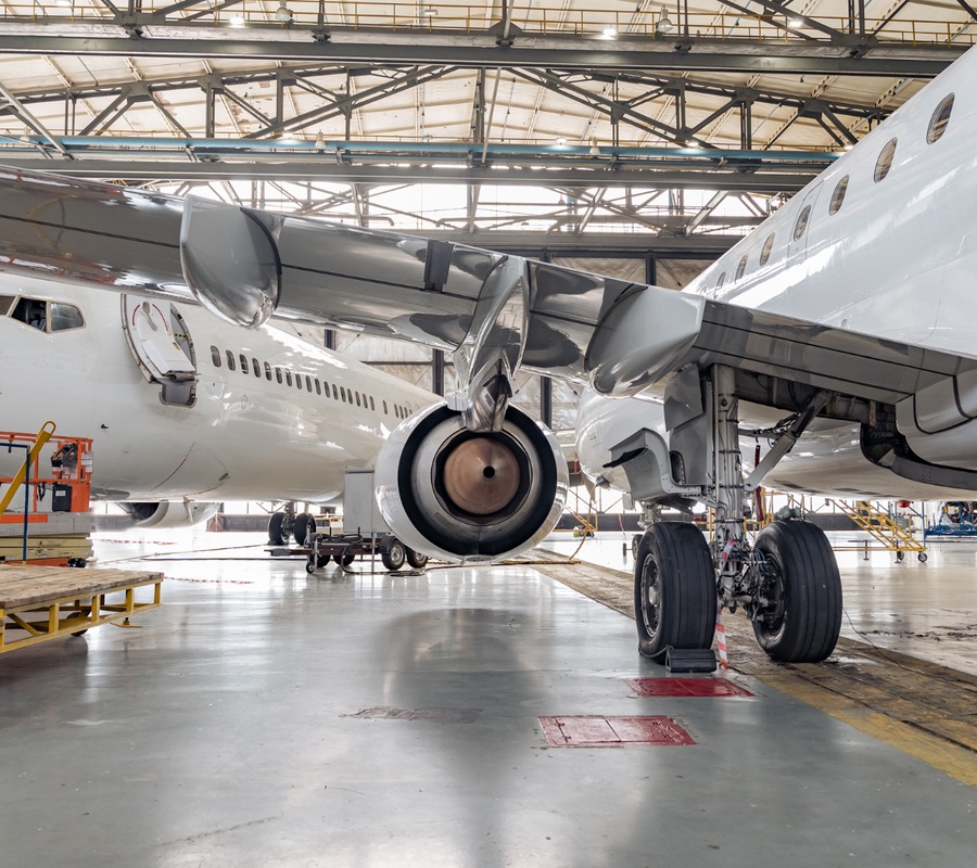Unscheduled maintenance in the hangar